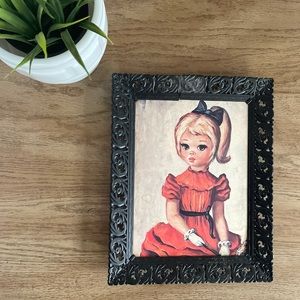 ❌SOLD❌ 1960s Big Eyes ballerina maio print frame